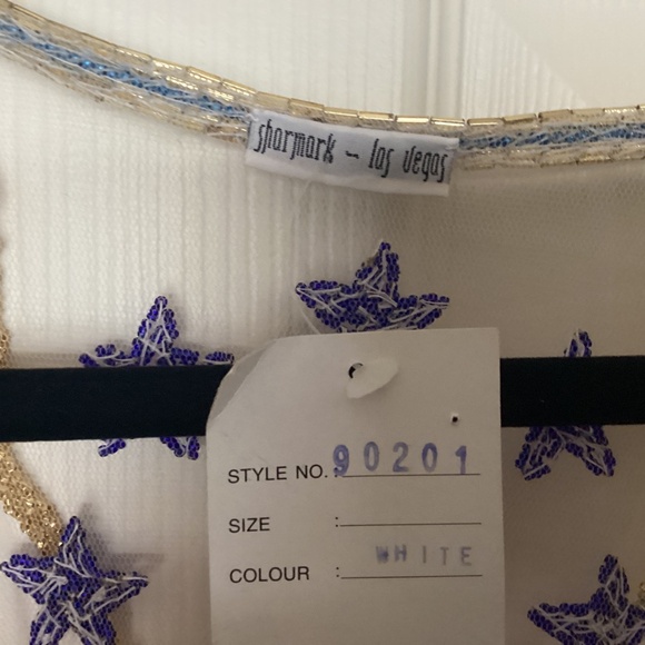 Red white & blue Las Vegas Sharmark shawl - Picture 2 of 3